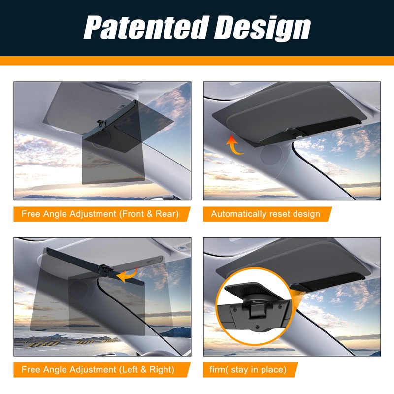 Veharvim Sun Visor Extender for Cars, Upgraded Polarized Car Visor