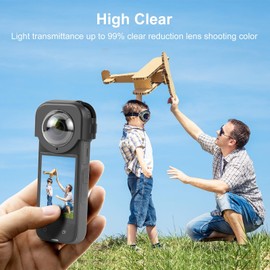 PULUZ Lens Guard for Insta360 X4, Optical Glass Lens Protector Protective Cover for insta 360 X4 Removable Waterproof & Anti-Scratch Camera Cap Accessories