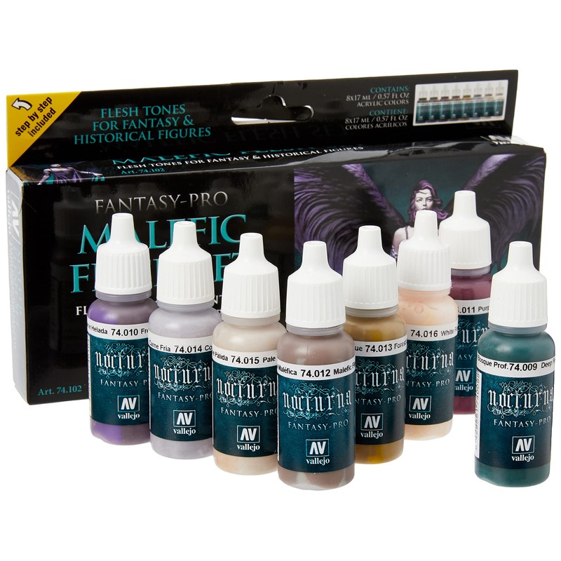 Vallejo VAL74102 AV Fantasy Set-Malefic Flesh, 17 ml (Pack of