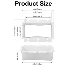 2pcs BE3-2 Electrical Outlet Box Extenders, (3-Gang) Electrical Box Extension with 12pcs Screws Receptacle Power Switch Accessories (White)