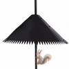 Metal Squirrel Baffle for Bird Feeder Pole, 19" Black Pricked