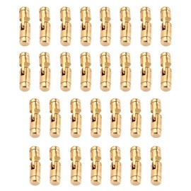 30 PCS Hidden Cylindrical Barrel Hinge Invisible Hinges Brass Tone Hidden Furniture Hinges for Small Box Furniture Hardware