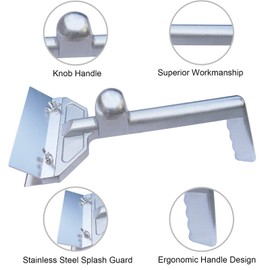 EVEDMOT Heavy Duty Grill Scraper Commercial Griddle Scraper Set with 5 Blades, Casting Aluminum Flat Top Grill Scrapers with Small Slant Edge Grill Scraper