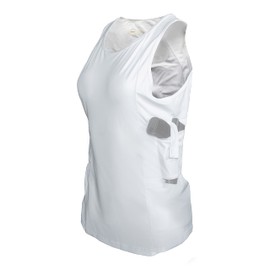 Graystone Holster Tank Top Shirt Concealed Carry Clothing for Women Concealment Compression CCW Tactical Clothes (Small, White