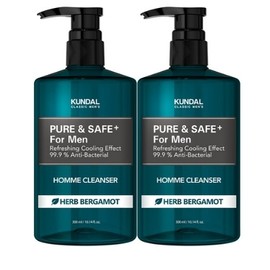 Hwahwa Kundal Pure & Safe Cooling Men's Cleanser 300ml 2-piece set for 2 years in a row / 화해 2년연속 쿤달 퓨어 앤 세이프 쿨링 남성청결제 300ml 2구 세트