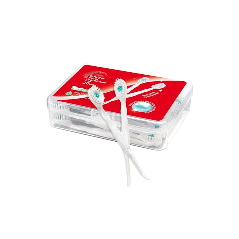 Mini Disposable Toothbrushes with Toothpaste and Toothpick, Tongue Cleaners, Reduce