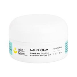 ATTN : GRACE Barrier Cream - Coconut Oil, Shea Butter, and Beeswax Protects Skin and Prevents Irritation - Promotes Rapid Healing for Damaged Skin - Dermatologist Tested, Talc Free, No Parabens