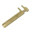 WREOW Brass Caliper 100mm / 4 inch Gauge Vernier Pocket Caliper for Bead Wire Jewelry Measuring (Double Scale)