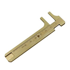 WREOW Brass Caliper 100mm / 4 inch Gauge Vernier Pocket Caliper for Bead Wire Jewelry Measuring (Double Scale)