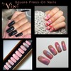 By Vixi 500 Long Square Nails with Preparation File, 10