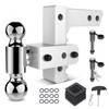 Adjustable Trailer Hitch for 2” Receiver, 12500 LBS GTW Aluminum
