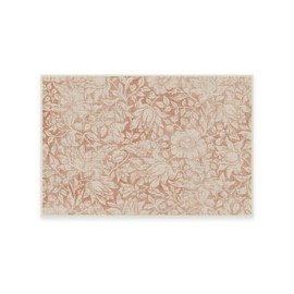 RUGGABLE x Morris & Co Washable Area Rug – Mallow Rust Red 2x3, Stain-Resistant, Non-Slip with Cushioned Pad – Small Machine Washable Rugs for Living Room, Bedroom, Hallway, Entryway & Bathroom