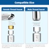 Hibbent NSF/ANSI/CAN 61 Certified Faucet Aerator, CUPC Certification 360° Swivel
