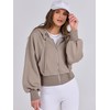ANRABESS Women's Zip Up Hoodies Cropped Sweatshirts Full Zip Jackets