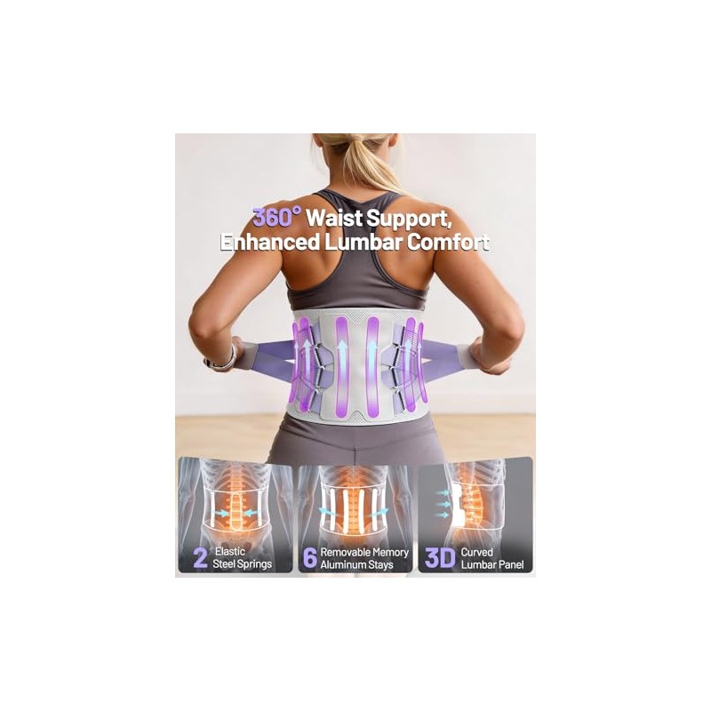 Back Brace for Women,Pain Lumbar Back Support Brace Sciatica Pain
