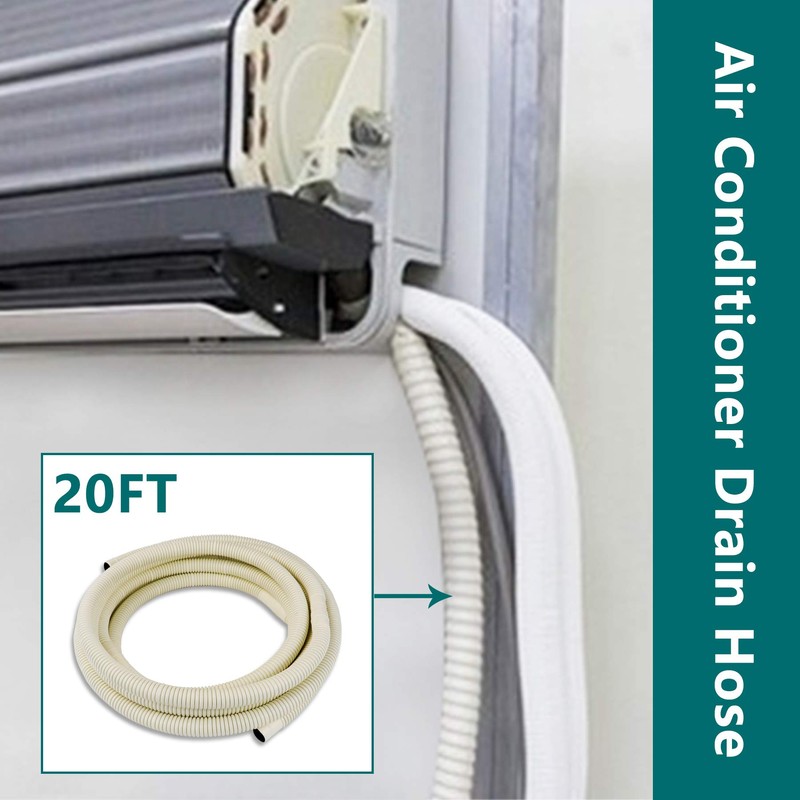 Daisypower Air Conditioner Drain Hose Pipe,20ft for Mini-Split Ductless AC,