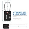 2 Pack TSA Approved Travel Luggage Locks 4-Digit, Metal Cable
