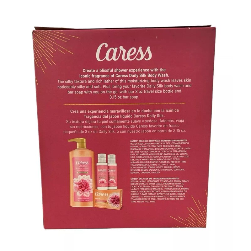 Caress Daily Silk White Peach & Orange Blossom 4 Pc