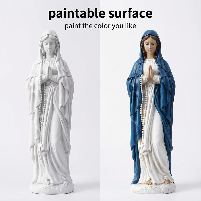 JXNCJXZG Virgin Mary Praying Statue 23.5 Inch, Religious Outdoor Statue