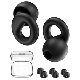 TPZORJX Ohrstöpsel zum Schlafen, Wiederverwendbarer Weiche Silikon, Ohrstöpsel zur Lärm-Reduktion, SNR 26dB, Weicher, Gehörschutz,Geeignet für Reisen, Arbeit, Office,Flugzeug XS/S/M/L