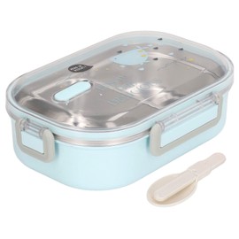 Buachois Fiambrera Bento Box de Acero Inoxidable con Tapas Selladas, contenedor de Alimentos, Caja de Almacenamiento para niños, Adultos, Trabajo, Escuela, almuerzos, Picnic, Camping(Azul)