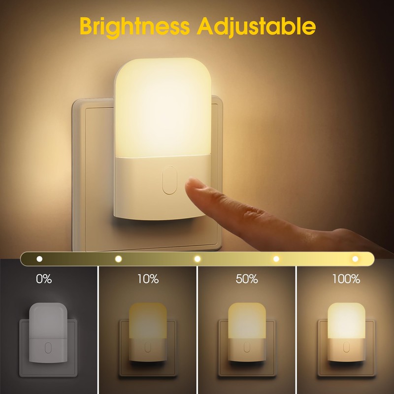 Emeritpro Night Light Socket with Twilight Sensor, Pack of 2