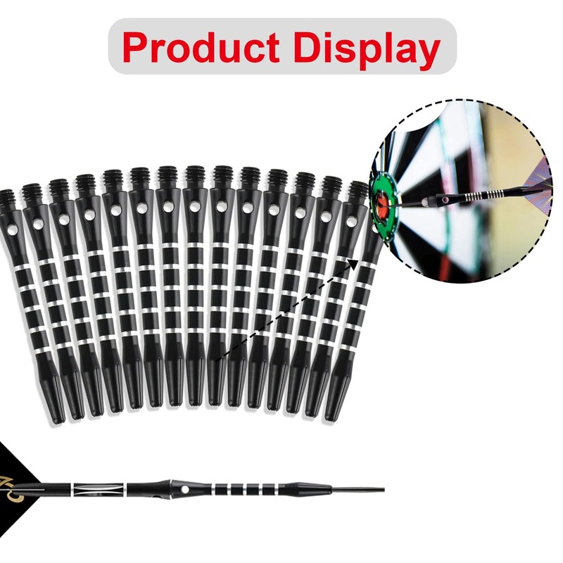 Yuiturt 15 Pcs Dart Shafts, Metal Dart Stems with 2BA
