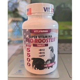 Vitofarma B12 5500 For Roosters B15  Atp Electrolitos Vitofarma Gallos 100 Tabs Exp. 12/27