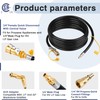 Upgraded 18FT RV Quick Connect Propane Hose for RV to