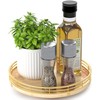 Farmhouse Oak 9" Lazy Susan Turntable Organizer for Cabinet, Round