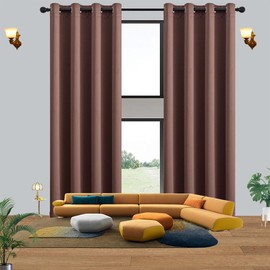 Qiseca Extra Long Curtains High Ceiling Drapes 12Ft for Living Room, Tall Windows Custom Made 2 Story Blackout Curtains for High Living Room Bedroom Loft Theater W52xL144 Inches Long 1 Panel, Brown