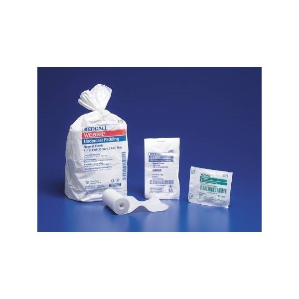Kendall Webril Undercast Padding Non Sterile 4"X4 Yards - Pack of 12 - Model 3175 by Kendall/Covidien