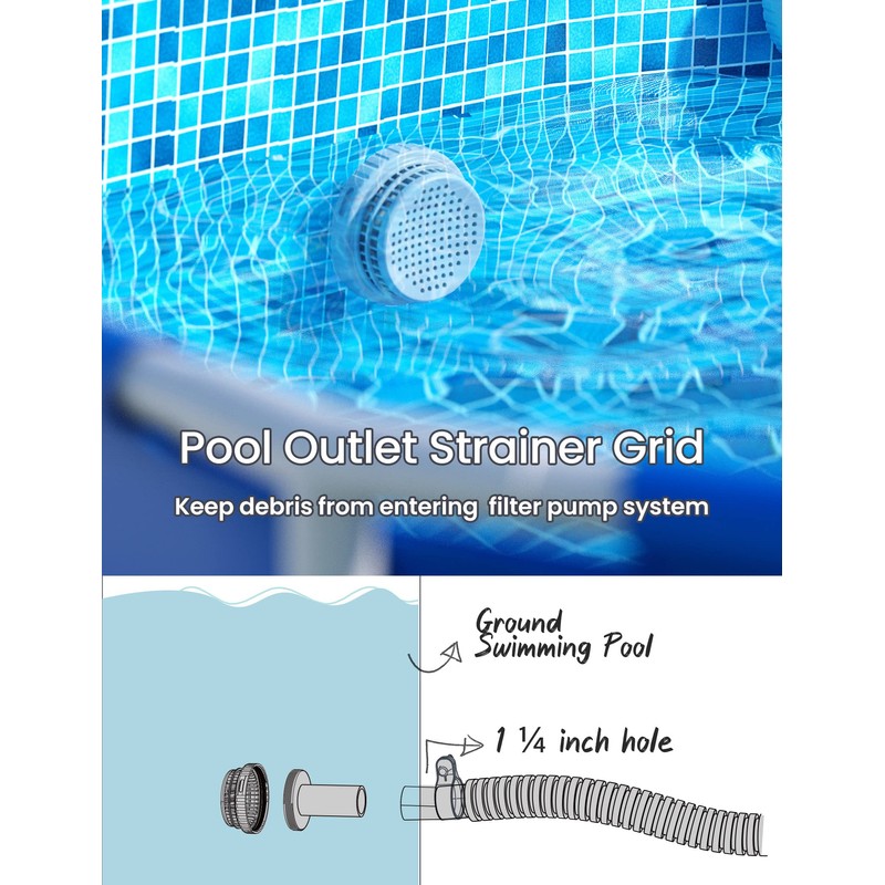 SUMMERBUDDY Above Ground Pool Parts Kit, Replacement Pool Pump Part