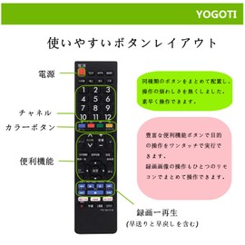 YOGOTI TV Remote Control, Compatible with Panasonic Viera, TV Remote Control, PN-E612, Compatible with Panasonic Remote Control, Bold Button, No Settings Required, Ready to Use Remote