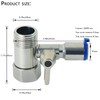Stainless Steel Water Supply Adapter 1/2" x 1/2" x 3/8"