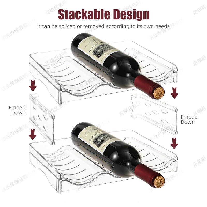 YENXIKU Wine Rack for Countertop, Fridge, Inside Cabinet, 3 Tier