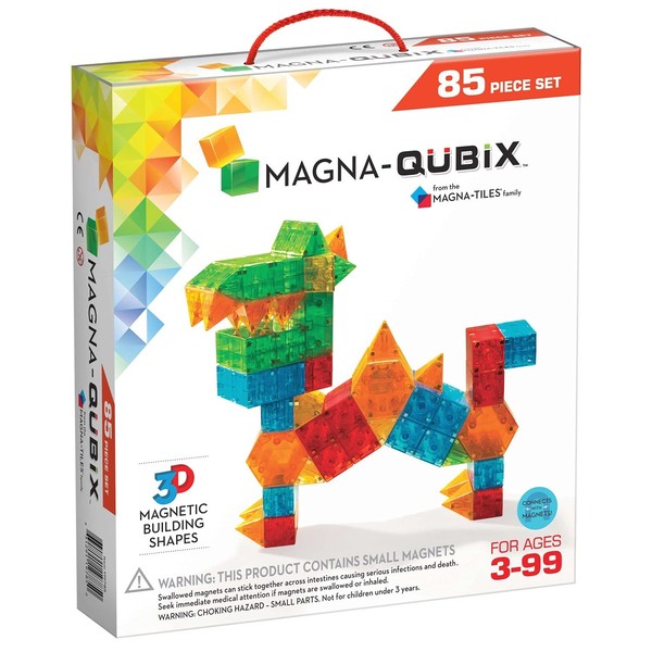MAGNA-QUBIX 85-Piece Magnetic Construction Set, The ORIGINAL Magnetic Building Brand
