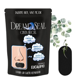 Dream Seal Cinta Bucal para Dormir Eucalipto – Mouth Tape Antironquidos con Sensación Refrescante | Parche para Dormir y Respirar Mejor por la Nariz | 30 Unidades