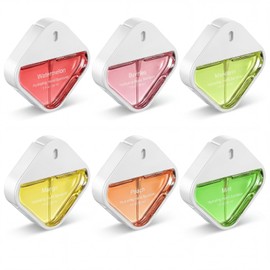 Dansib 6 Pcs Hydrating Mini Hand Sanitizer Spray Pocket Hand Sanitizer Spray Travel Size Portable for Women Men Appreciation Gifts(White Color,Solarian Style Square Design)