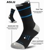ASLU Men's Work Socks (6/12pairs Moisture Wicking Athletic Socks for