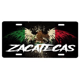 Zacatecas Mexico Aluminum License Plate Sign Placa 6" x 12"