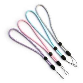 trage.band® Short Adjustable Wrist Lanyard, 4 Bright Patterned
