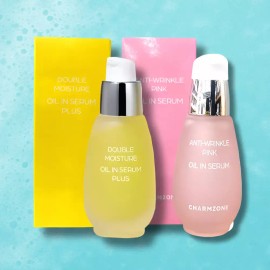 Chamzone 참존 오일 인 세럼 2종(안티 링클 + 더블 모이스처) 수분 광채 완성 Charmon Oil in Serum 2 Types (Anti Wrinkle + Double Moisture) Hydration Radiance Completion