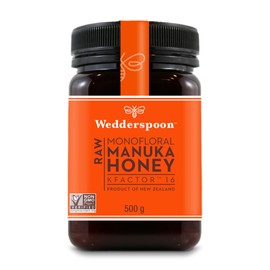Wedderspoon Raw Premium Manuka Honey, KFactor 16, 17.6 Oz, Unpasteurized, Genuine New Zealand Honey, Traceable from Our Hives to Your Home