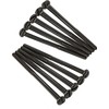 Generic Pack of 10 Electrical Screws 75mm X 3.5mm Black