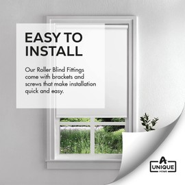 A.Unique Home Heavy Duty Metal Premium Quality Roller Blind Fittings Spare Replacement Kit (25mm)