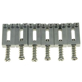 Dopro Set of 6 Stainless Steel Saddle Guitar Bridge Saddle 10.5 mm String Spacing