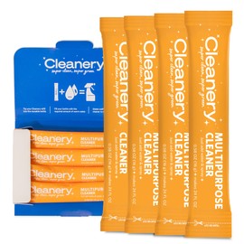 Household Cleaner Refill Powder Concentrate 4 Pack & 3 Reusable Plant-Based Bottles for Kitchens, Bathrooms, Foaming Hand Soap, Eco-Friendly, Cruelty Free, 3 Fresh Scents