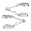Motorcycle Headlight Mounting Bracket 39 to 41mm Bright Silver Surface
