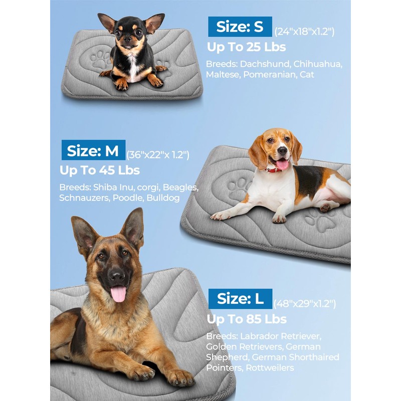 Pawhoo Dog Cooling Mat, Reversible Cool & Warm Pet Orthopedic